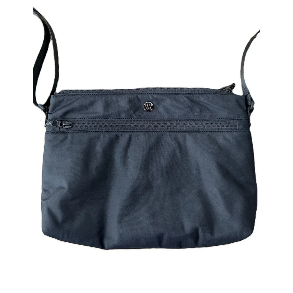 Lululemon Black Nylon Crossbody Bag - Sleek Travel & Athleisure Purse